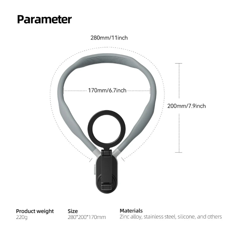 Magnetic Neck Hanging Mount Holder – Wearable Phone & Action Camera Bracket