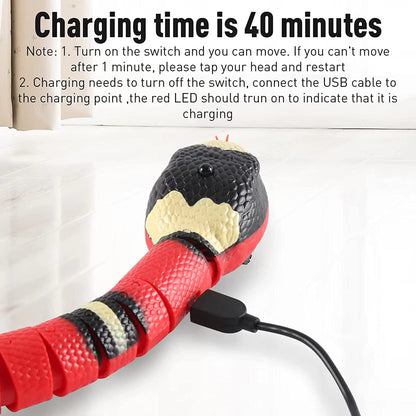 Interactive Snake Cat Toy – Realistic Smart Sensing Pet Toy