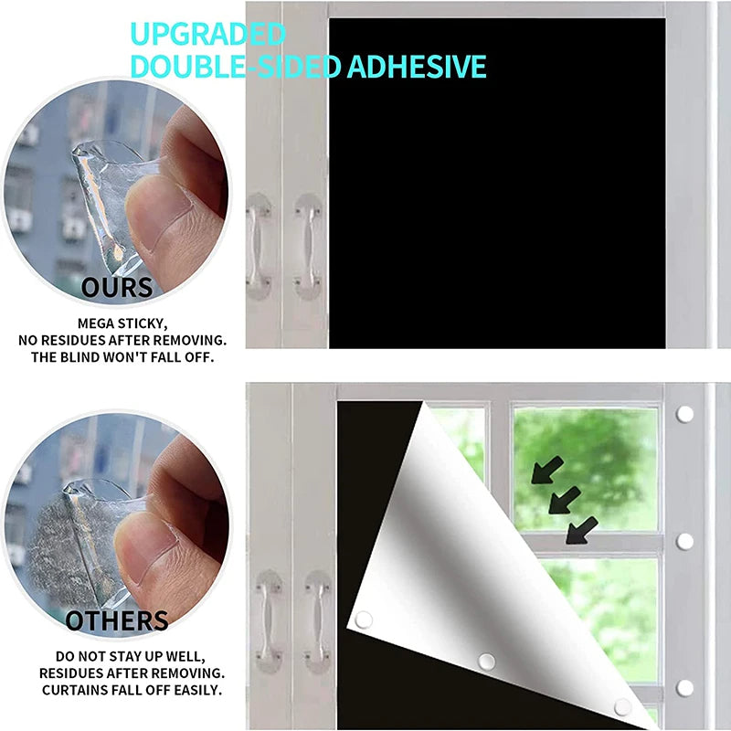 Self-Adhesive Pleated Blinds – Blackout Window Shades, No-Drill Installation