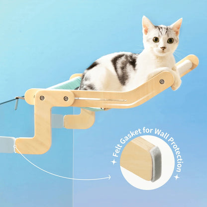 Adjustable Cat Window Perch – Secure Space-Saving Resting Spot