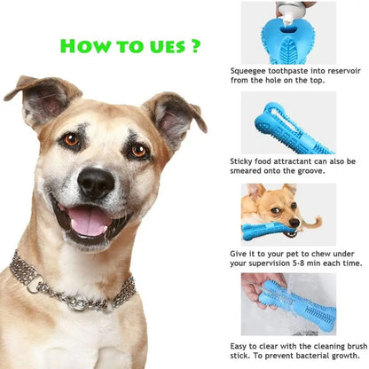 Toothbrush Dog Chew Toy – Dental Care Bone for Dogs
