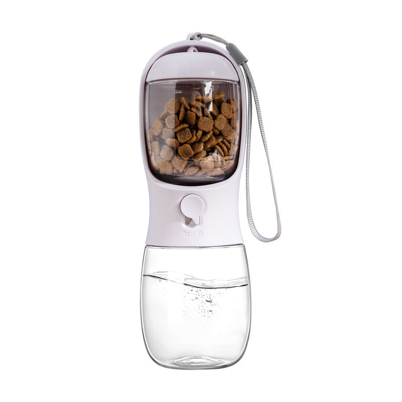 Portable Dog Water Bottle with Food Container – Travel Pet Feeder
