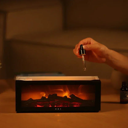 Fireplace Humidifier – LED Flame Essential Oil Diffuser