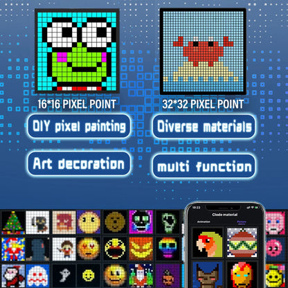 Smart LED Matrix Pixel Display – Pixel Art Digital Frame & Smart Clock