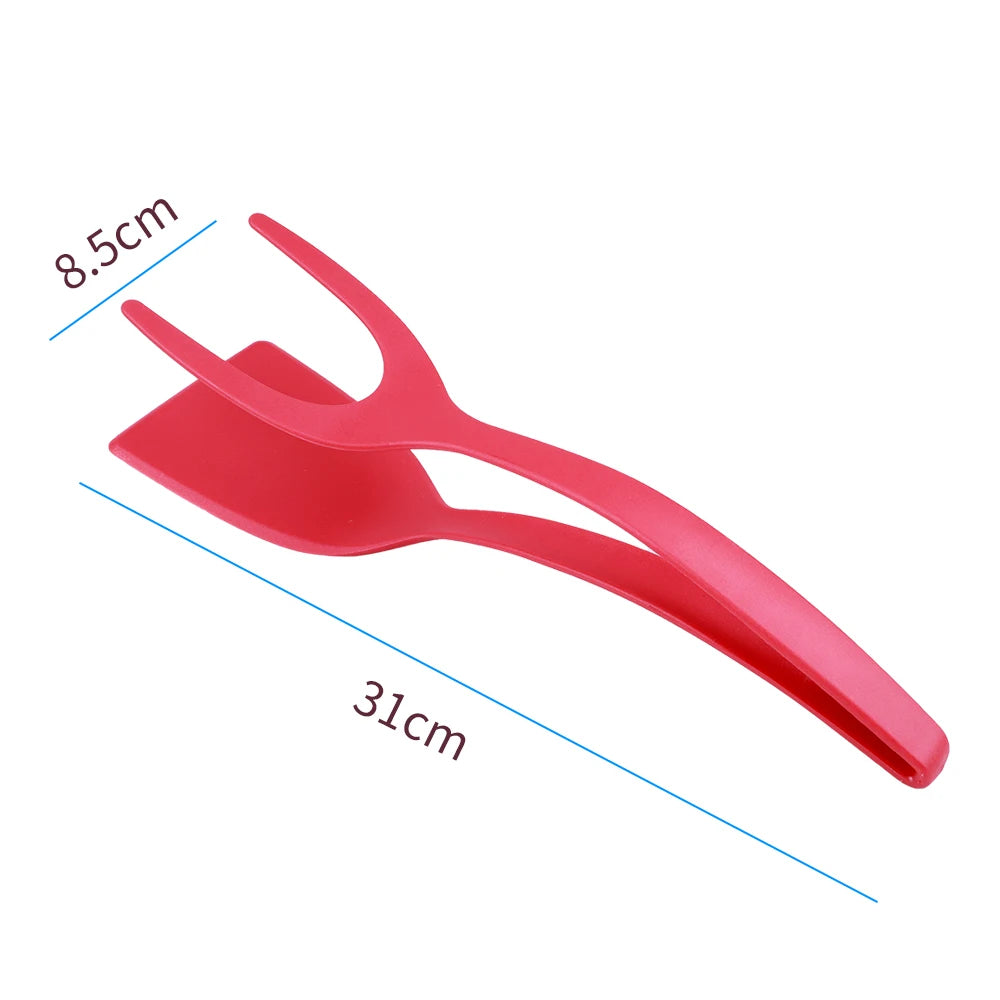 2-in-1 Spatula & Tongs – Multi-Purpose Kitchen Utensil