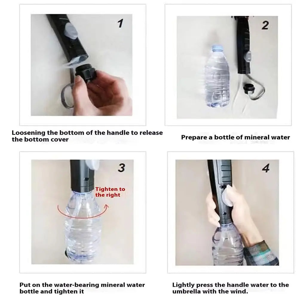 Portable Umbrella with Fan & Misting System – UV Protection & Cooling