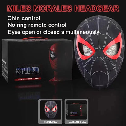 Realistic Spider Mask – Dual Control Blinking Cosplay Halloween Mask