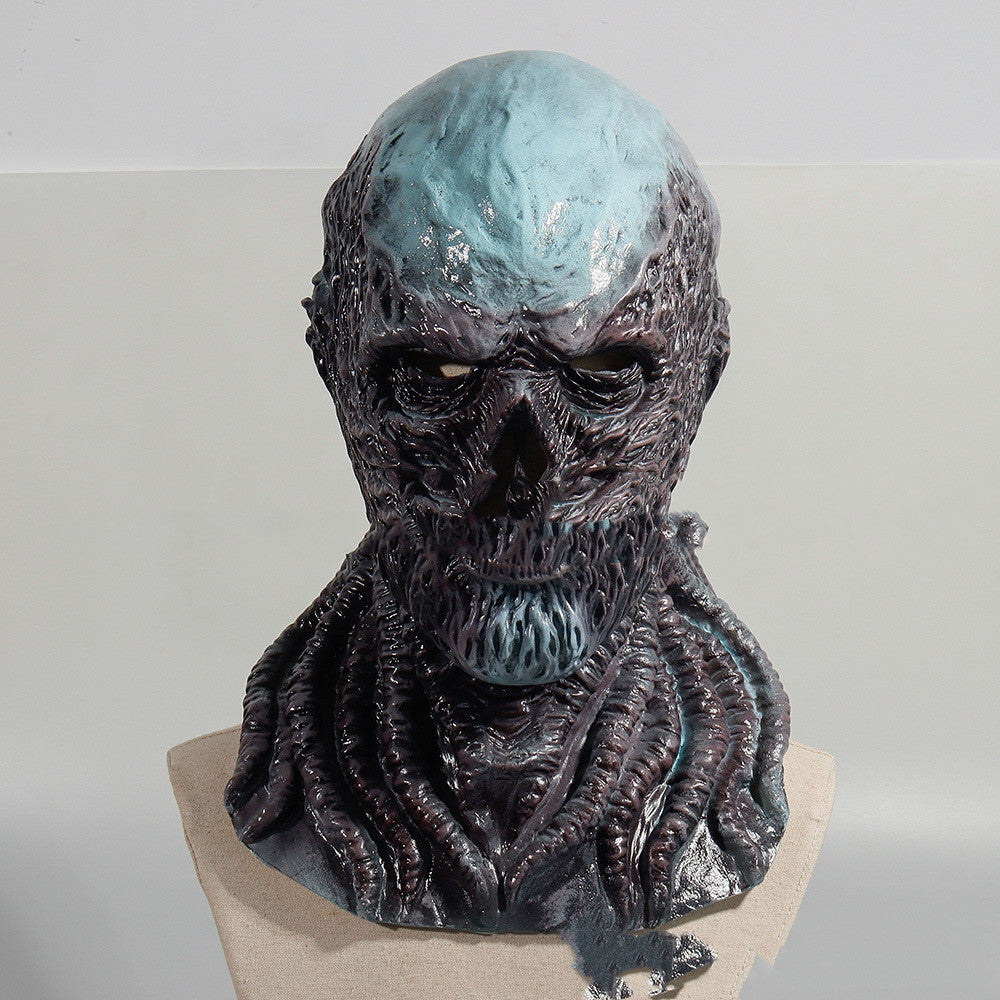 Vecna-Inspired Latex Horror Mask – Realistic Halloween Cosplay Headgear