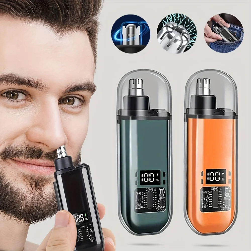 Mini Electric Nose & Ear Hair Trimmer – USB Rechargeable