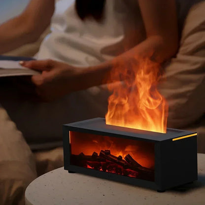 Fireplace Humidifier – LED Flame Essential Oil Diffuser
