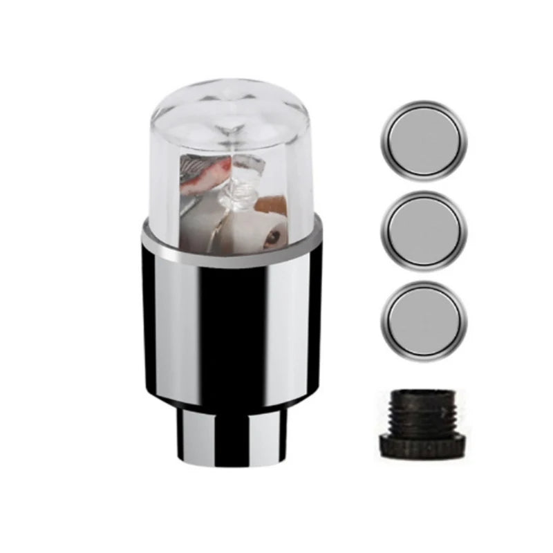 LED Wheel Lights 4-Pack – Colorful Valve Cap Lights for Cars & Bikes