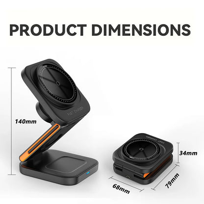 MagSafe-Compatible Foldable Charging Station (3-in-1)