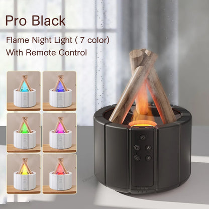 Bonfire Shaped Diffuser – LED Flame Essential Oil Humidifier