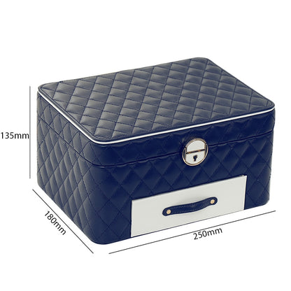 New 3-layer Large Jewelry Box High Capacity Jewelry Casket Storage Organizer Leather Travel Beauty Boxs for Women