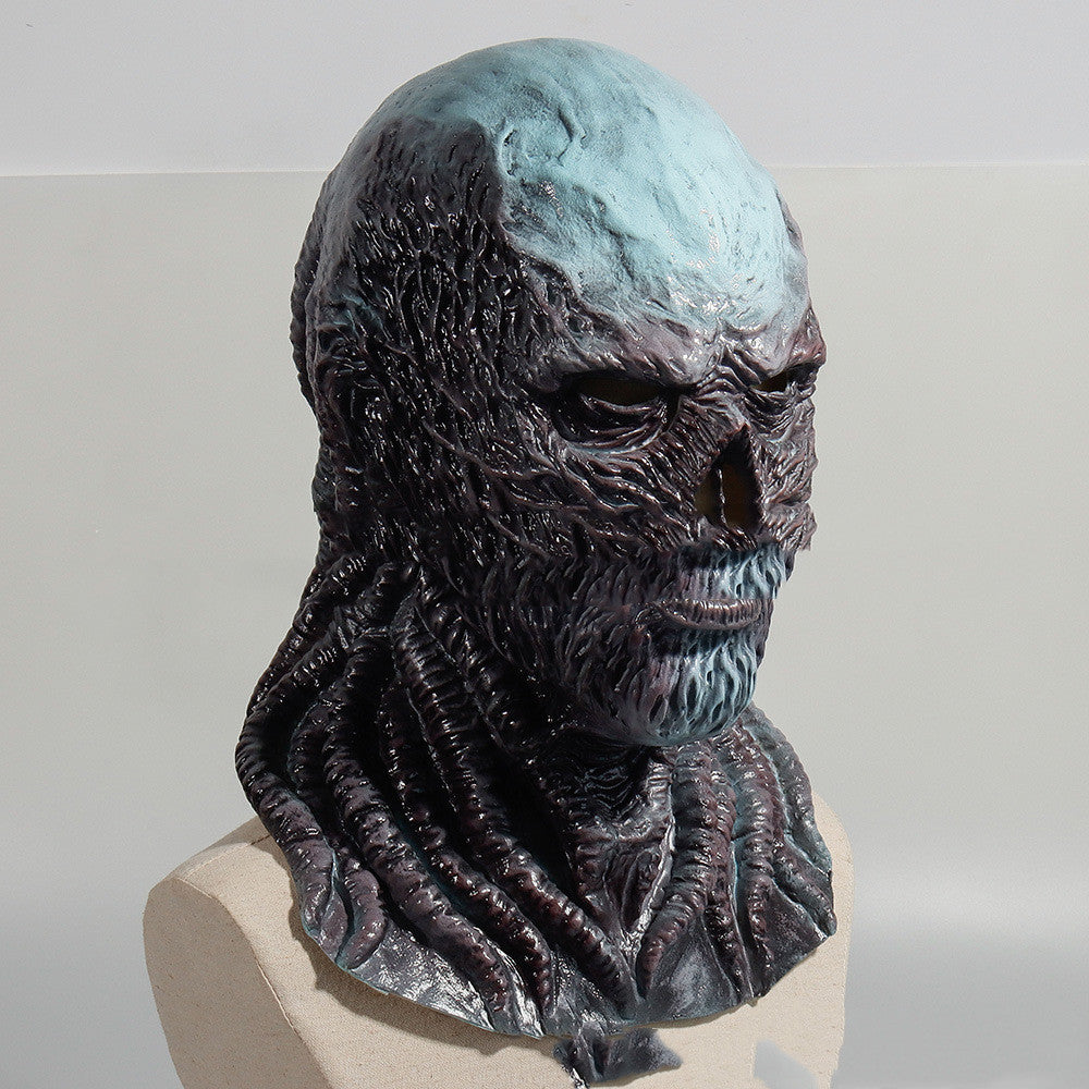Vecna-Inspired Latex Horror Mask – Realistic Halloween Cosplay Headgear