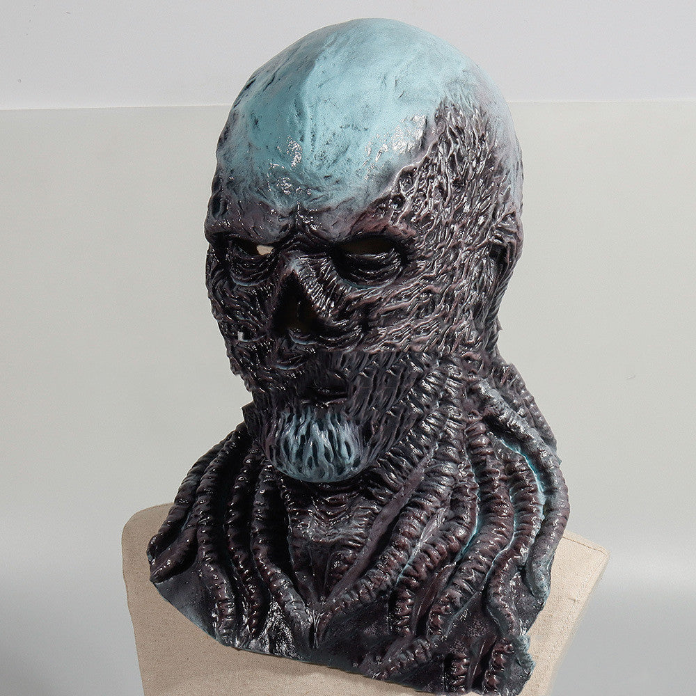 Vecna-Inspired Latex Horror Mask – Realistic Halloween Cosplay Headgear
